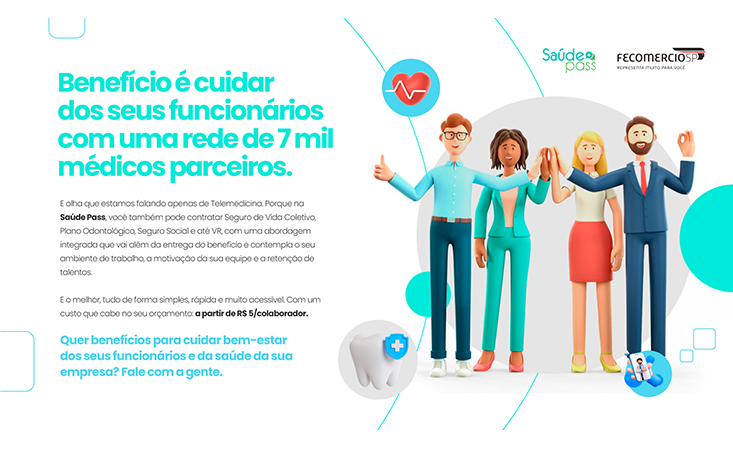 Associados FecomercioSP agora têm benefícios exclusivos da Saúde Pass a partir de R$ 5